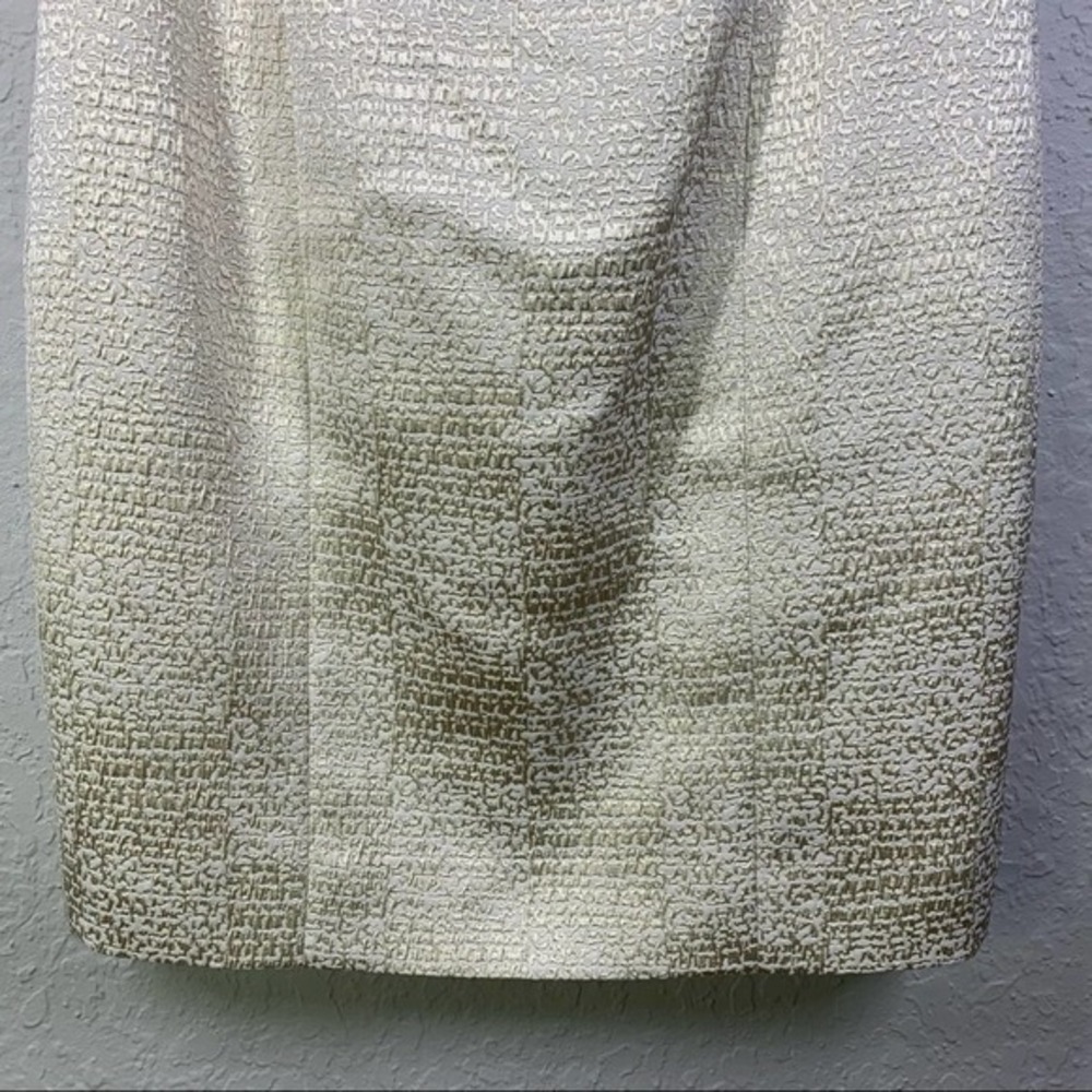 RICKIE FREEMAN for T.J. Nites Cream Embossed Textured Midi‎ Sheath Dress - Picture 3 of 11